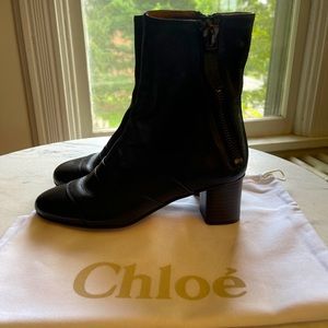 Chloe Black moto boots